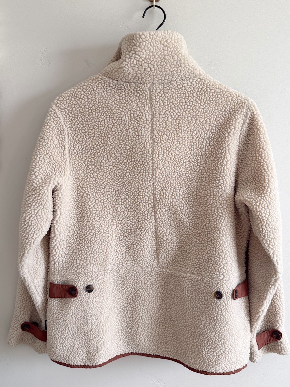 Patagonia Divided Sky Sherpa Fleece Zip Up Jacket in Natural - Picture 8 of 9